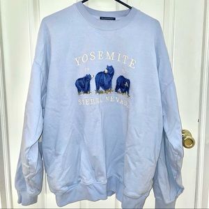 One Size Fits All Lavender Crew Neck Sweatshirt with Pockets